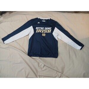 Notre Dame Fighting Irish Adidas Climalite Sewn Long Sleeve T-Shirt Mens Large